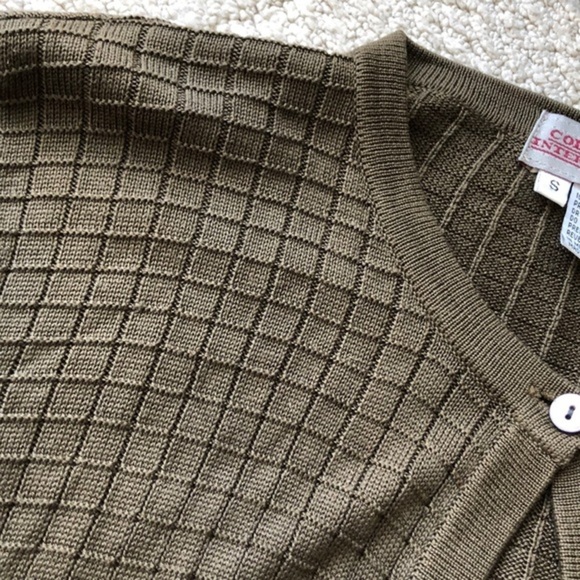 Collection international silk army grn sweater set - Picture 7 of 8